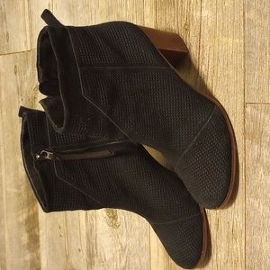 Toms Black Suede Booties
